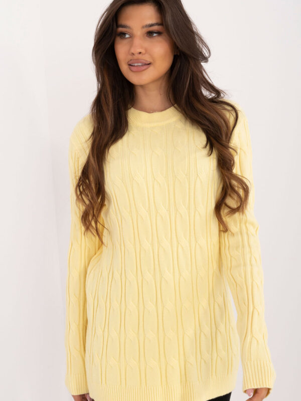 Sweter Damski Model AT-SW-2343.88 Light Yellow - AT
