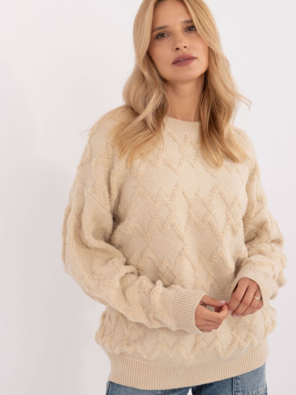 Sweter Damski Model AT-SW-2361.61 Light Beige - AT