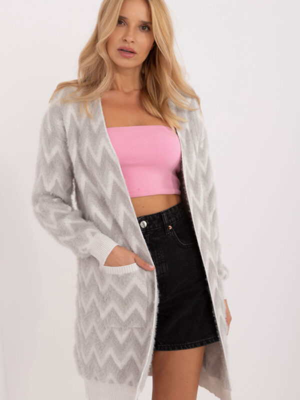 Sweter Kardigan Model AT-SW-2340-A.00 Grey - AT