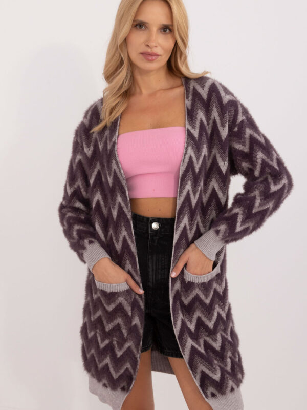 Sweter Kardigan Model AT-SW-2340-A.00 Dark Violet - AT