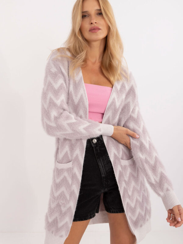 Sweter Kardigan Model AT-SW-2340-A.00 Light Violet - AT