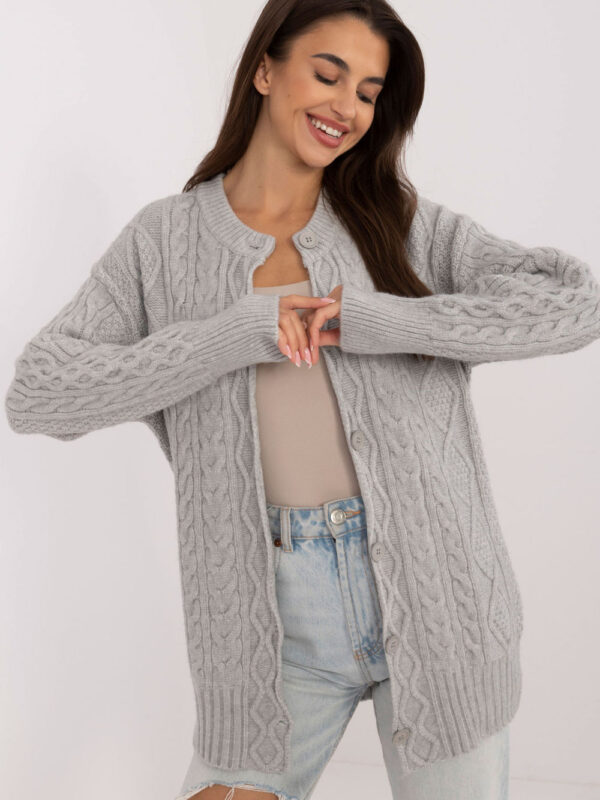 Sweter Damski Model AT-SW-23525.21 Grey - AT