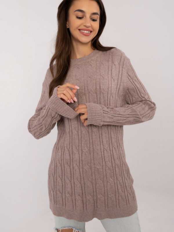 Sweter Damski Model AT-SW-2343.88 Dark Beige - AT