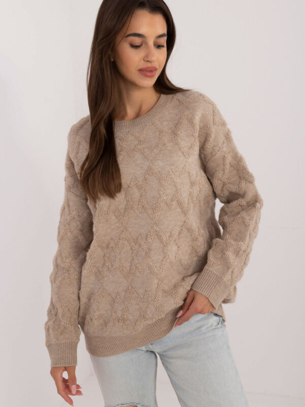 Sweter Damski Model AT-SW-2361.61 Beige - AT