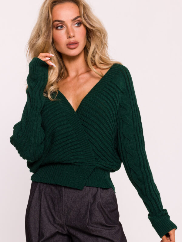 Sweter Damski Model MOE809 Green - Moe