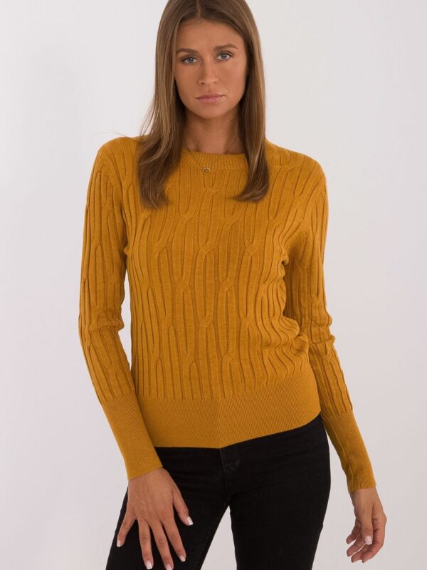 Sweter Damski Model AT-SW-2338-2.00 Dark Yellow - AT