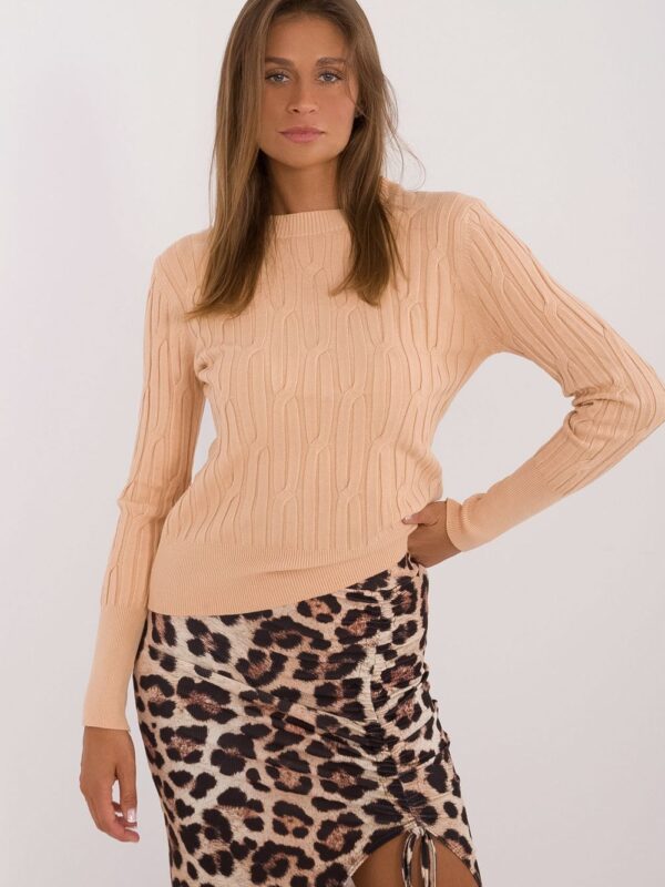 Sweter Damski Model AT-SW-2338-2.00 Camel - AT