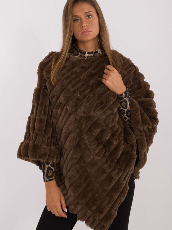Sweter Ponczo Model AT-PN-2347.88 Dark Brown - AT