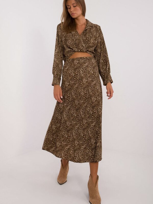 Spódnica Komplet Model DHJ-KMPL-19586-1.53 Dark Beige - Italy Moda
