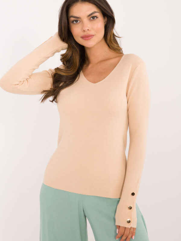 Sweter Damski Model AT-SW-2334.91 Beige - AT