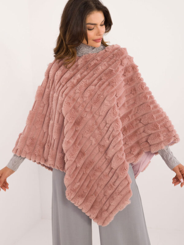 Sweter Ponczo Model AT-PN-2347.88 Dark Pink - AT