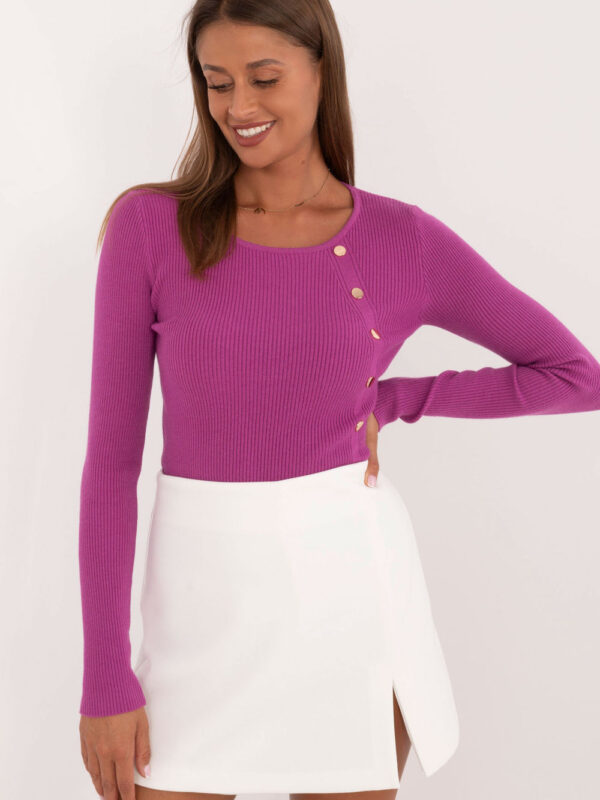 Sweter Damski Model AT-SW-2332-2.65 Dark Violet - AT