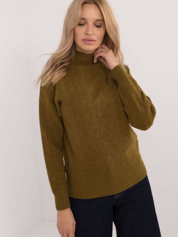 Sweter Damski Model AT-SW-2339.54 Oliwka - AT