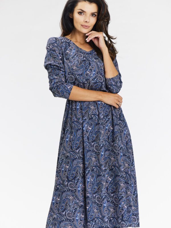 Sukienka Model A666 Navy Pattern - awama