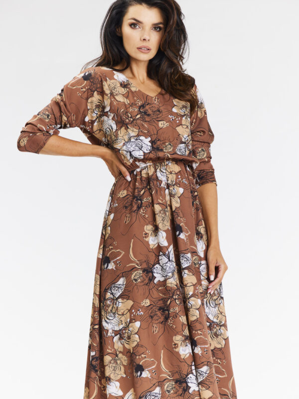 Sukienka Model A666 Brown Pattern - awama
