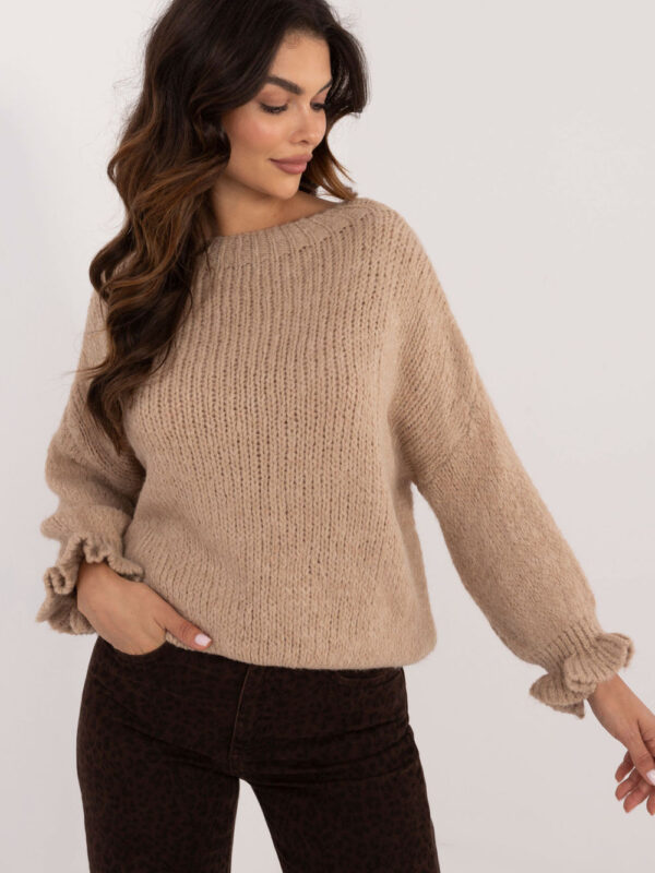 Sweter Damski Model MI-SW-2912.10X Dark Beige - Italy Moda