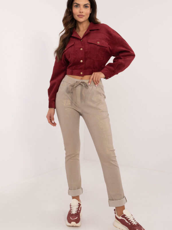 Spodnie Damskie Model DHJ-SP-21258.32 Beige - Italy Moda