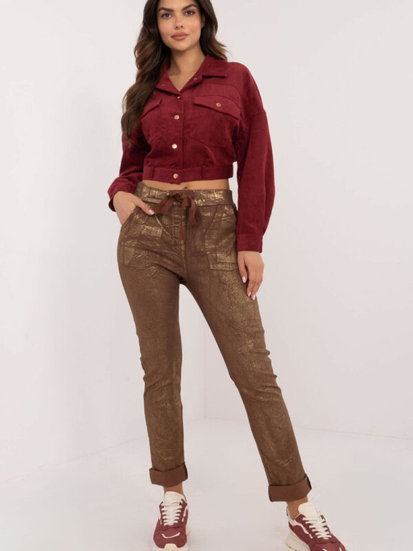 Spodnie Damskie Model DHJ-SP-21258.32 Brown - Italy Moda