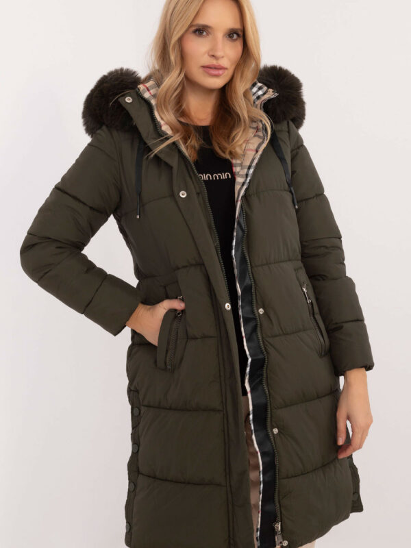 Kurtka Damska Model SK-KR-HH-2406.32P Khaki - Factory Price