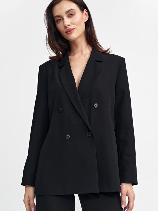 Marynarka oversize dwurzędowa Z69 Black - Nife