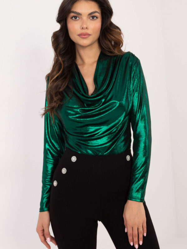 Bluzka Model DHJ-BZ-15268.30 Dark Green - Italy Moda