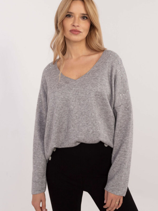Sweter Damski Model DHJ-SW-17690.21 Grey - Italy Moda