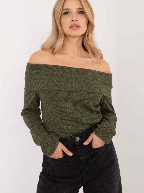 Sweter Damski Model DHJ-SW-A2449.33 Khaki - Italy Moda