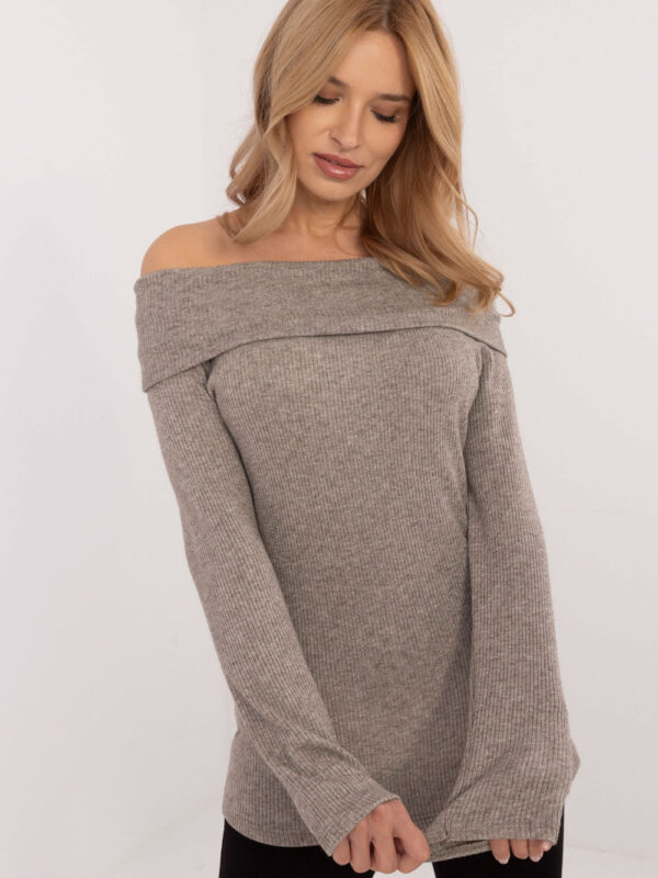 Sweter Damski Model DHJ-SW-A2449.33 Dark Beige - Italy Moda