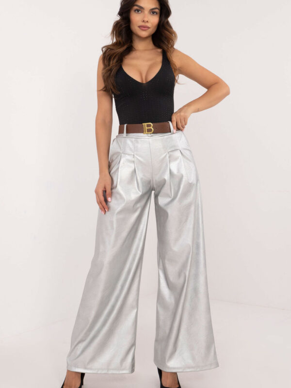 Spodnie Damskie Model DHJ-SP-19899.22X Silver - Italy Moda