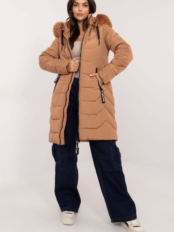 Kurtka Damska Model SK-KR-HH-2408.45P Camel - Factory Price