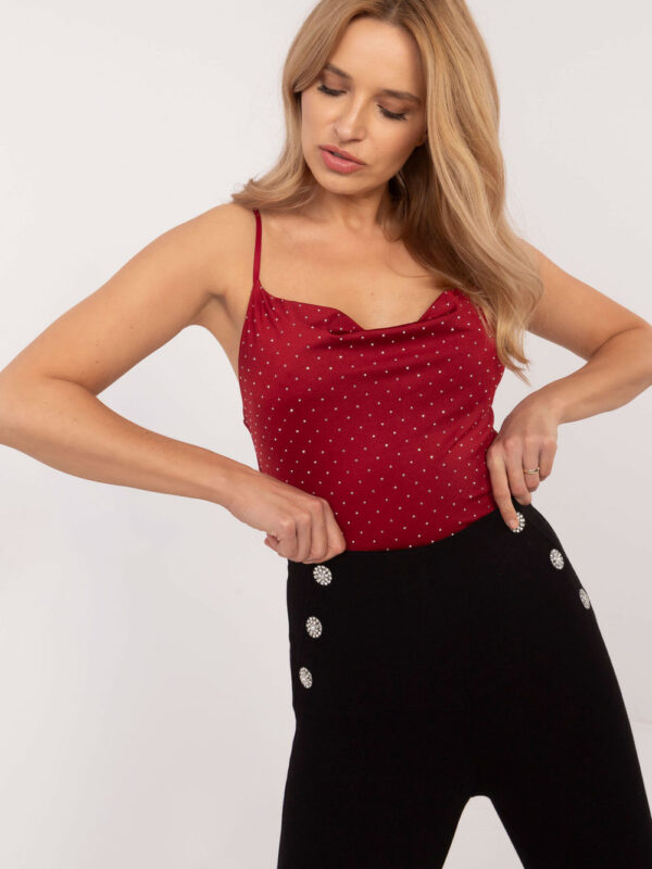 Koszulka Top Model DHJ-TP-20051.78 Bordo - Italy Moda