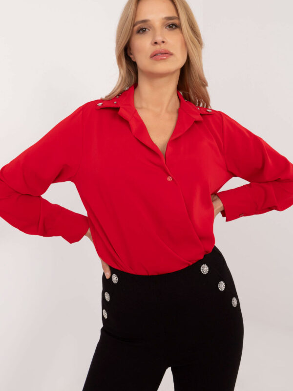 Koszula Damska Model DHJ-KS-15260.96 Red - Italy Moda