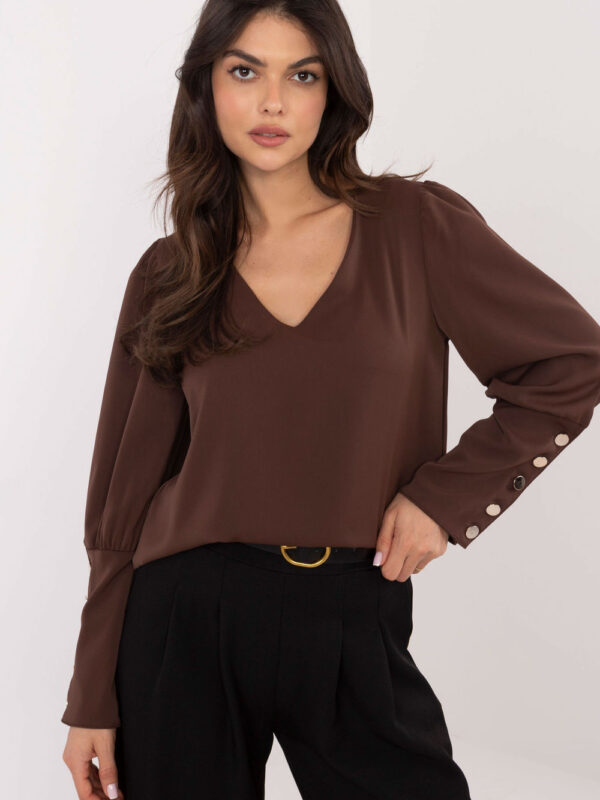 Bluzka Model MI-BZ-M721.38 Dark Brown - Italy Moda