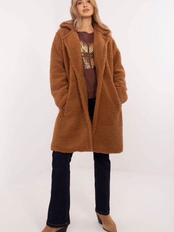 Płaszcz Damski Model DHJ-PL-19991.86 Light Brown - Italy Moda