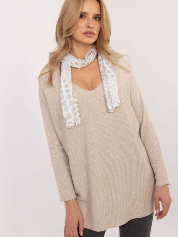 Sweter Damski Model DHJ-BZ-19226.91 Beige - Italy Moda