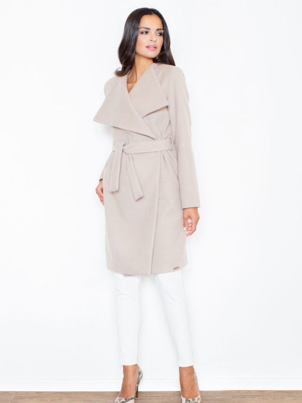 Płaszcz Damski Model M408 Beige - Figl