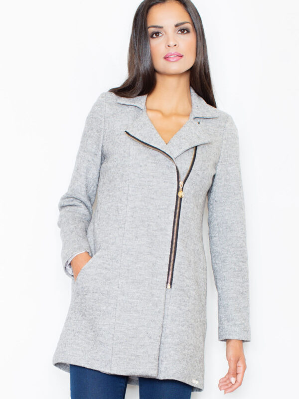 Płaszcz Damski Model M405 Grey - Figl