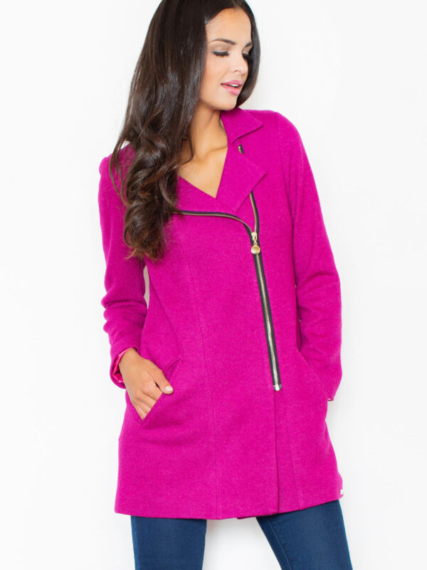 Płaszcz Damski Model M405 Dark Pink - Figl