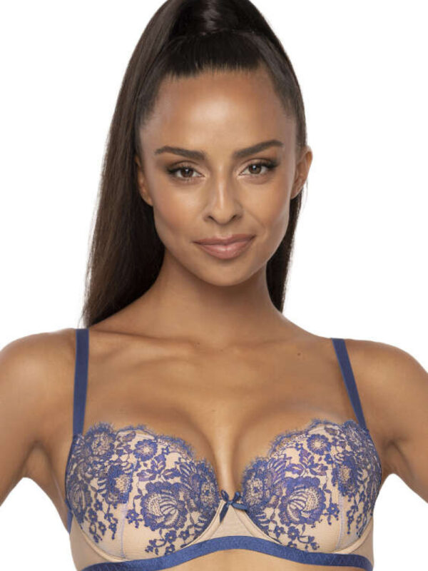 Biustonosz push up Biustonosz Push-up Model Frances M-3804/11 Beige/Navy - Mat
