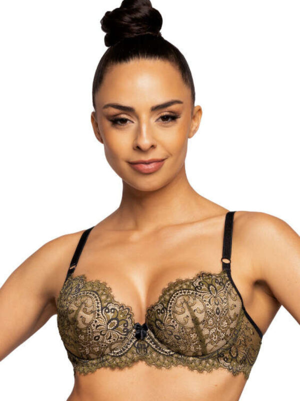 Biustonosz push up Biustonosz Push-up Model Chelsea M-3703/11 Khaki/Black - Mat