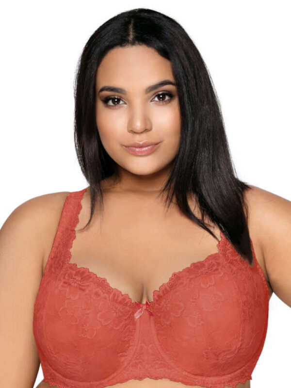 Biustonosz push up Biustonosz Usztywniany Model Carmela Big M-053/22 Cegła - Mat