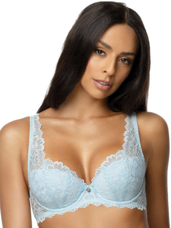 Biustonosz push up Biustonosz Usztywniany Model Carmela M-053/22 Błękit - Mat