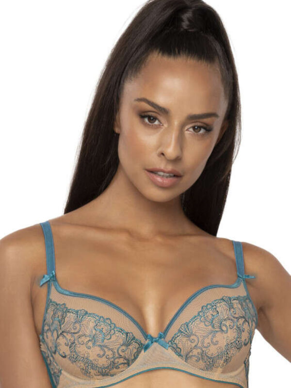 Biustonosz Soft Model Maureen M-3808/2 Beige/Turkus - Mat