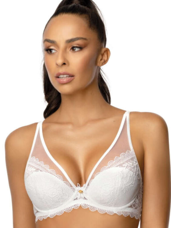 Biustonosz push up Biustonosz Push-up Model Estelle M-0198/11 White - Mat