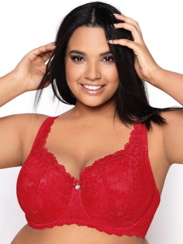 Biustonosz push up Biustonosz Usztywniany Model Carmela Big M-053/22 Red - Mat