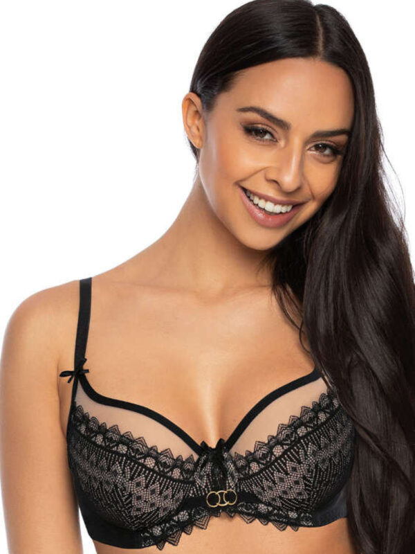 Biustonosz Soft Model Marion M-3539/2 Black/Beige - Mat