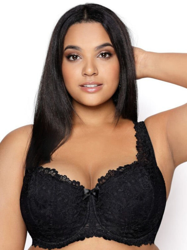 Biustonosz push up Biustonosz Usztywniany Model Carmela Big M-053/22 Black - Mat