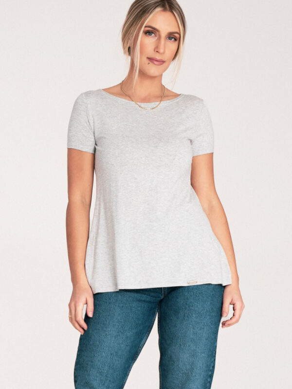 Bluzka Model M1051 Light Grey - Figl