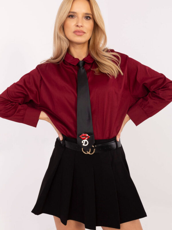 Koszula Damska Model DHJ-KS-9213-1.77P Bordo - Italy Moda