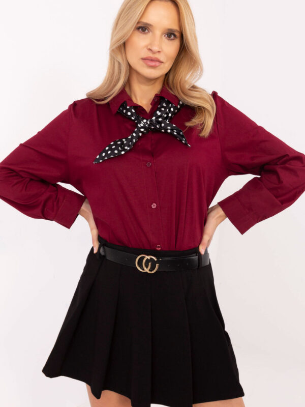 Koszula Damska Model DHJ-KS-20172.36P Bordo - Italy Moda